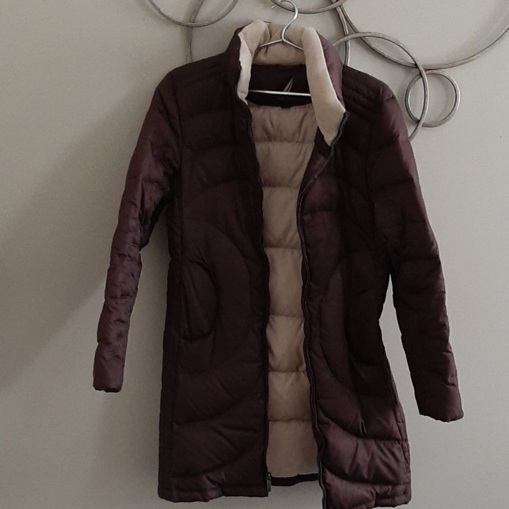 Nautica brown puffer coat